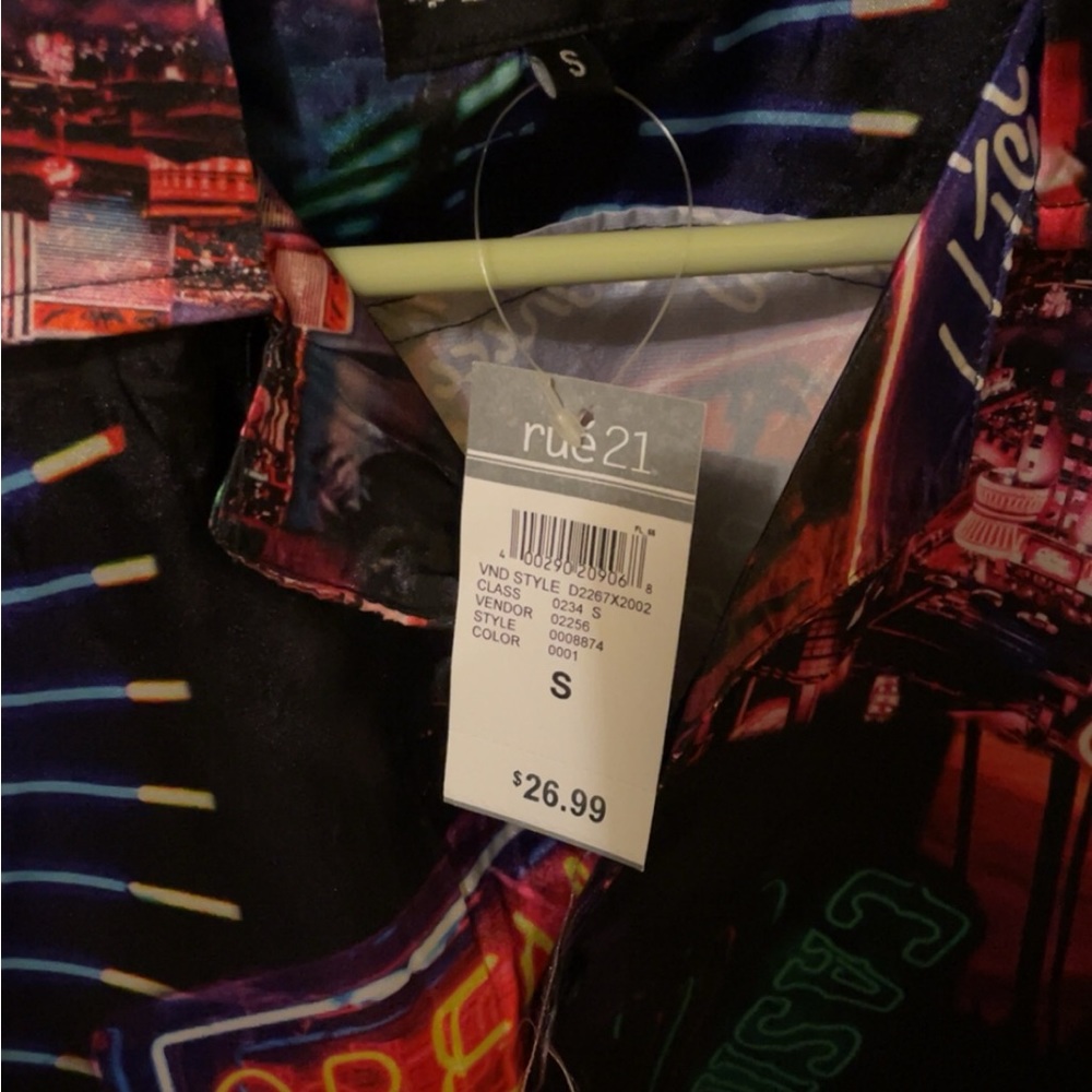 Silk casino button shirt